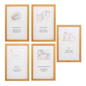 Eva Bouzard-Hui Abstract Mixed Media on Paper, 5