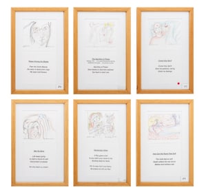 Eva Bouzard-Hui Abstract Mixed Media on Paper, 6