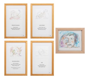 Eva Bouzard-Hui Abstract Mixed Media on Paper, 5