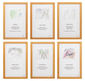 Eva Bouzard-Hui Abstract Mixed Media on Paper, 6