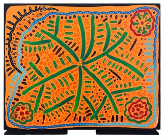 Illegibly Signed Abstraction Acrylic on Board