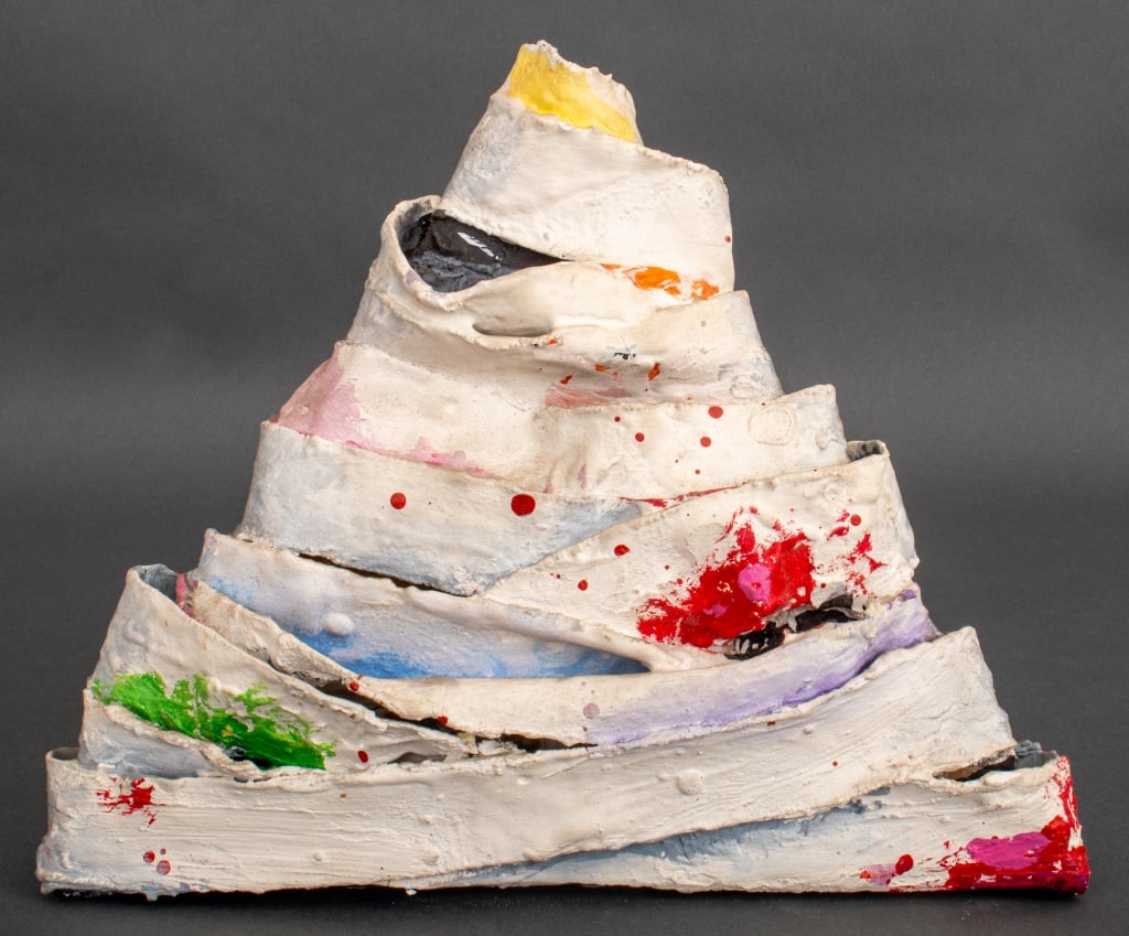 Elfi Schuselka Abstract Triangle Ceramic Sculpture (1 of 7)