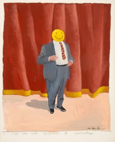 Michael Paraskevas Figural Acrylics on Paper, 2