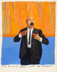 Michael Paraskevas "Loudest Man" Acrylic on Paper