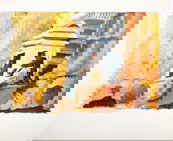 Michael Paraskevas Interior Scene Mixed Media