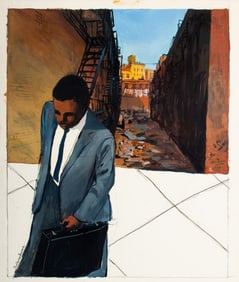 Michael Paraskevas Businessman Acrylic on Paper