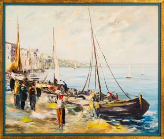 After Andreas Betz "Bay of Albengua" Oil