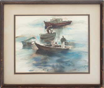 John A. Neff "Heading Home" Watercolor on Paper
