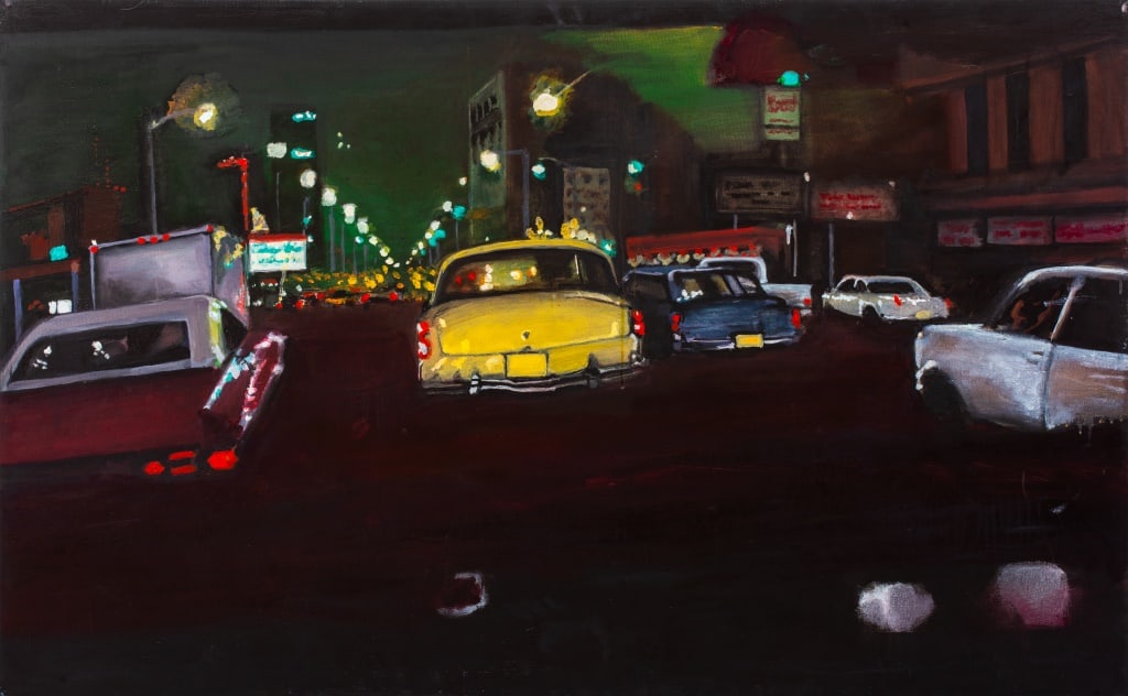 Amber Macias "Night View From Cab" Acrylic, 2014 (1 of 7)