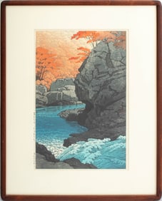 Kawase Hasui "Autumn at Shiobara" Woodblock