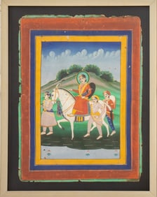 Maharaja Gouache & Gold Leaf on Paper, 19th C.
