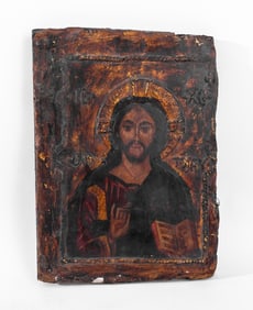 Russian Orthodox Christ Pantocrater Icon, 18th C.
