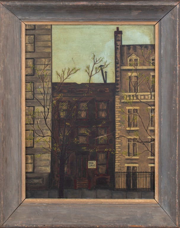 American School NYC Buildings Oil on Canvas Board (1 of 5)