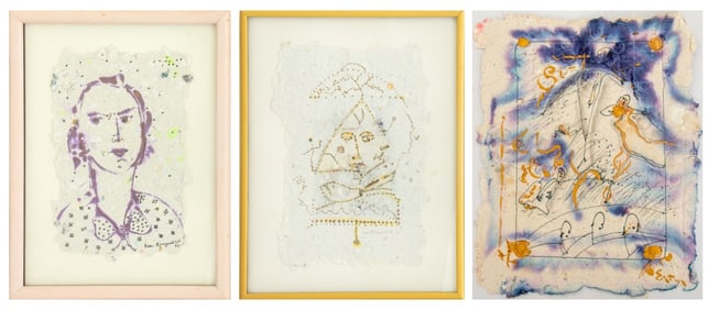 Eva Bouzard-Hui Figural Composition Mixed Media, 3