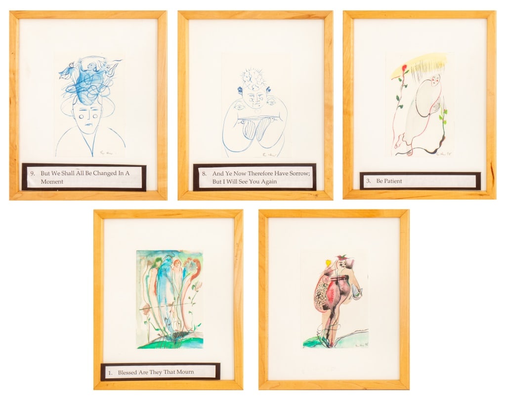 Eva Bouzard-Hui Abstract Mixed Media on Paper, 5 (1 of 14)