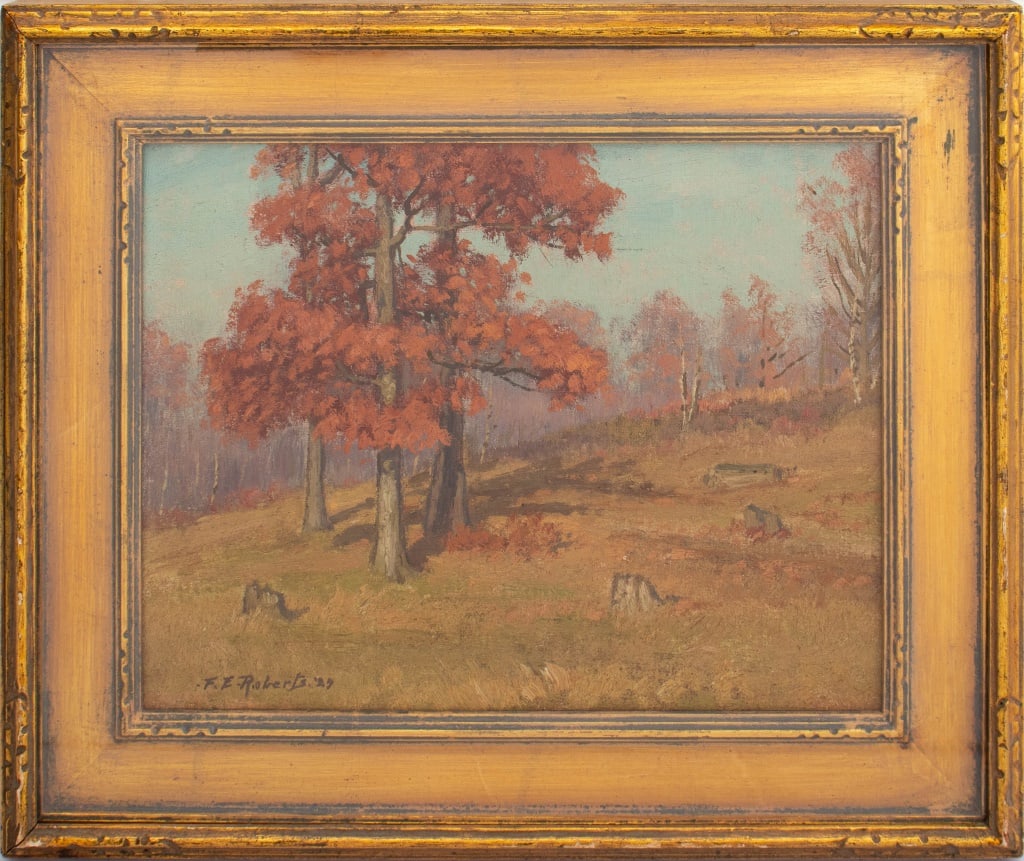 Dr. F. E. Roberts "Red Oaks" Oil on Canvas, 1929 (1 of 7)