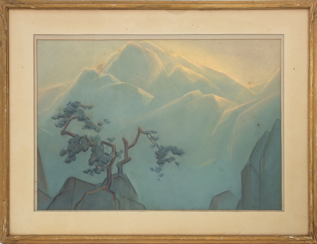 Evelyn Carter Mountain Landscape Pastel on Paper (1 of 4)
