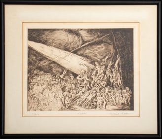 Michael Biddle "Cheetah" Etching, 1966