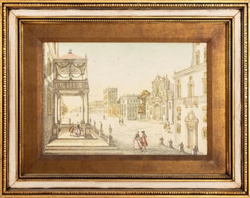 French Peep-Sheet "Vue de la Ville Neaple" Etching