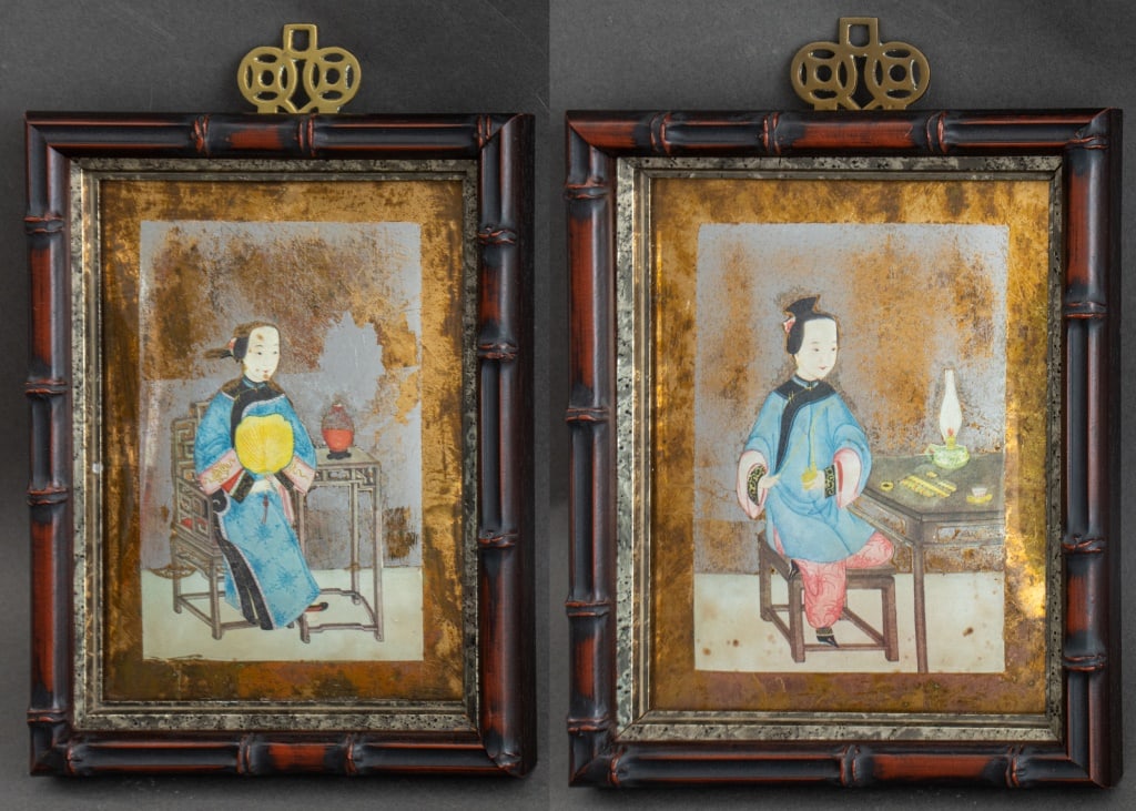 Chinoiserie Gilded Decoupage Reverse Panels, 2 (1 of 10)