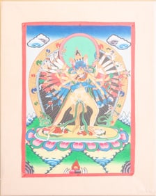 Tibetan Chakrasamvara & Vajrayogini Thangka