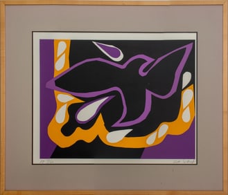 William Scharf Dove Abstraction Silkscreen