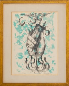 Chaim Gross Hand & Torah Lithograph, 1971