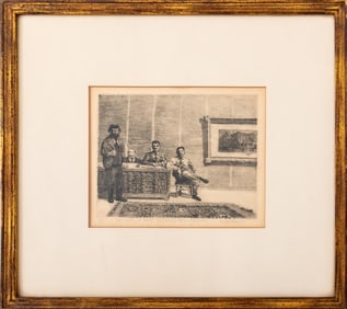 David Michael Itchkawich "The Meeting ..." Etching