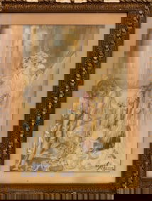 Greene Women Dressing Scene Mixed Media