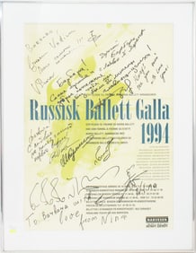 Signed "Russisk Ballett Galla" Poster, 1994