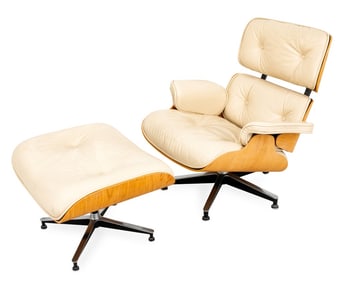 Eames Style Bentwood Lounge Chair and Ottoman