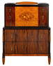 Art Deco Coromandel and Marquetry Chest on Chest