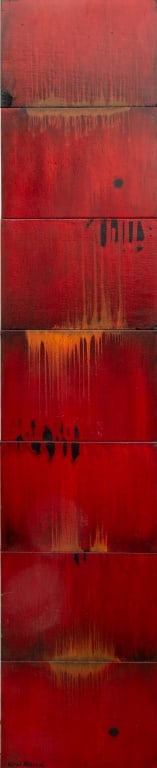 Ethel Edwards "Night of the Red Moon" Oil (1 of 4)