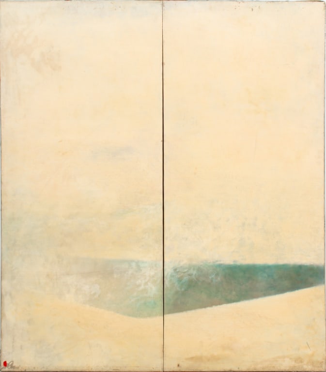 Setsuya Kotani Abstract Composition Diptych Oil (1 of 5)