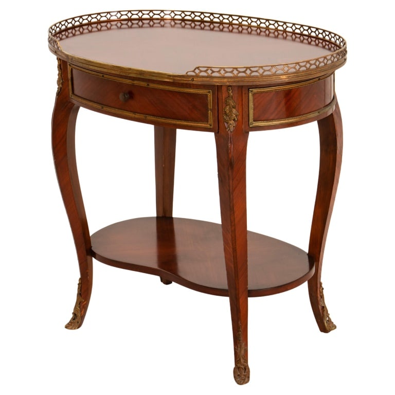 Louis XV Style Kingwood Oval Lamp Table (1 of 10)