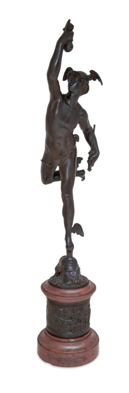 Giambologna "Mercury" Patinated Bronze (1 of 6)
