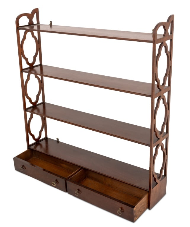 George III Style Mahogany Hanging Wall Shelf (1 of 4)