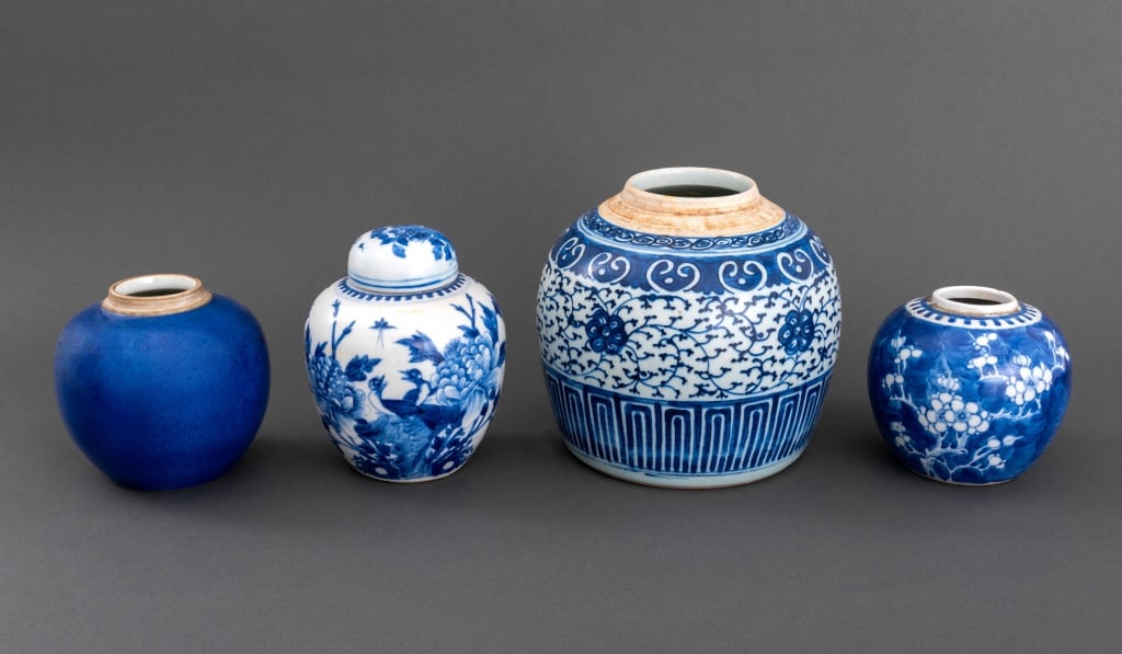 Chinese Blue & White Porcelain Ginger Jars, 4 (1 of 7)