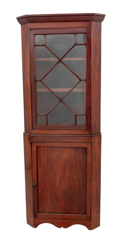 George III Style Mahogany Corner Cabinet (1 of 5)
