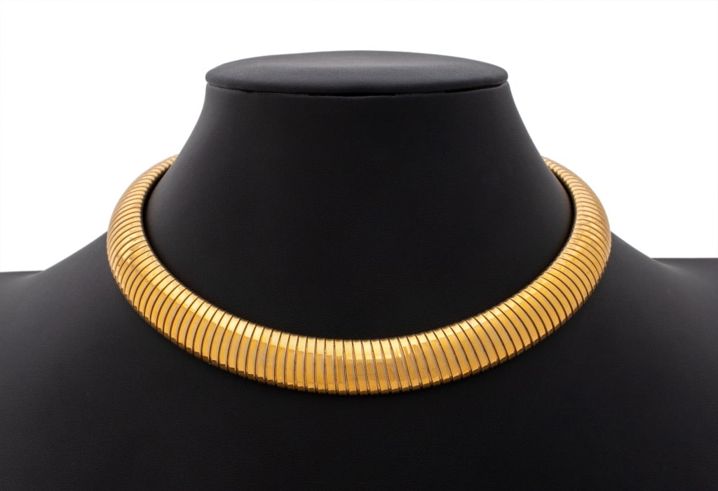 10K Yellow Gold Flexible Snake Link Necklace (1 of 4)