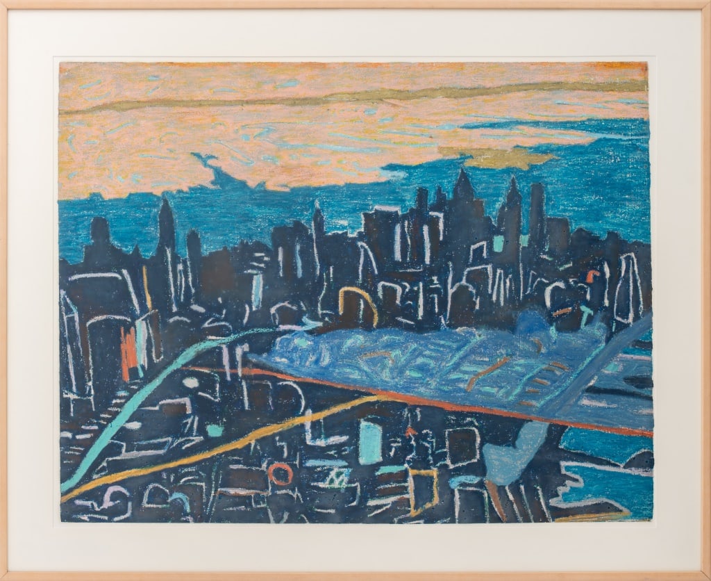 Karin Batten "New York 16" Oil Stick on Paper (1 of 4)