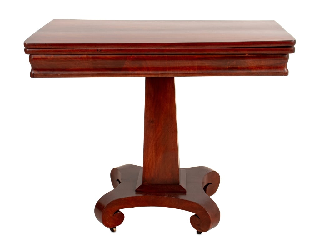 William IV Mahogany Flip-Top Game Table, 19th C. (1 of 6)