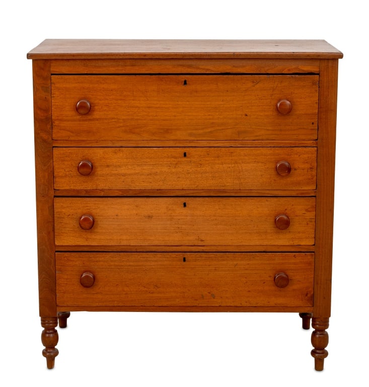 American Walnut Chest of Drawers, 19th C. (1 of 6)