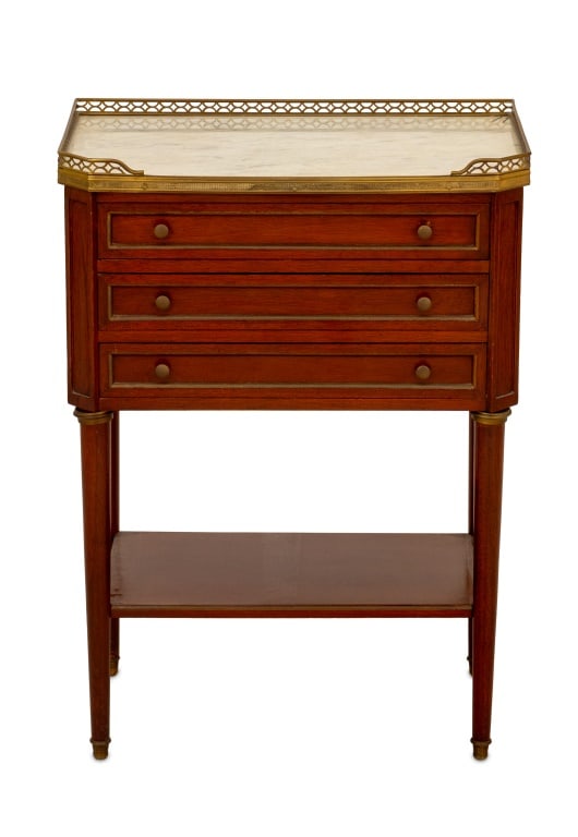 Louis XVI Style Marble Top Table de Chevet (1 of 6)