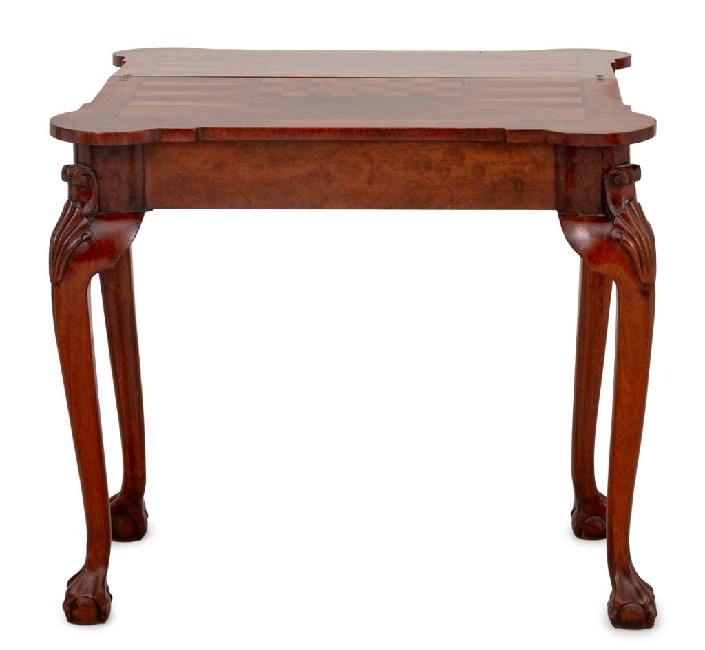 George II Style Walnut Flip-Top Games Table (1 of 7)