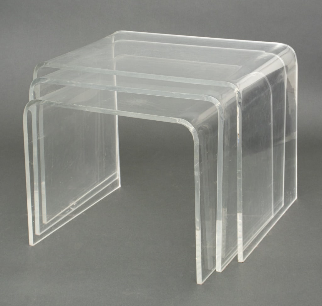 Mid-Century Modern Waterfall Acrylic Tables, 3 (1 of 6)