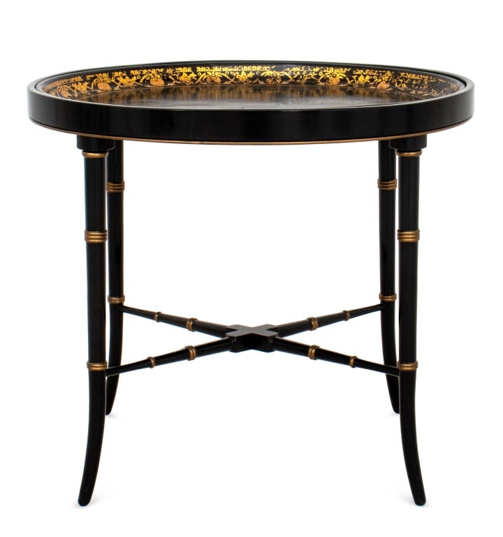 Victorian Oval Tole Peinte Tray on Later Stand (1 of 6)