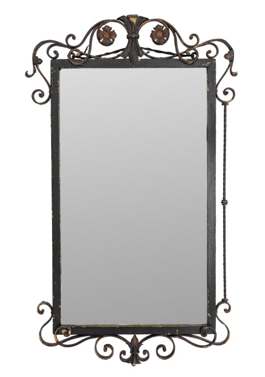 Art Deco Wrought Iron Mirror (1 of 3)