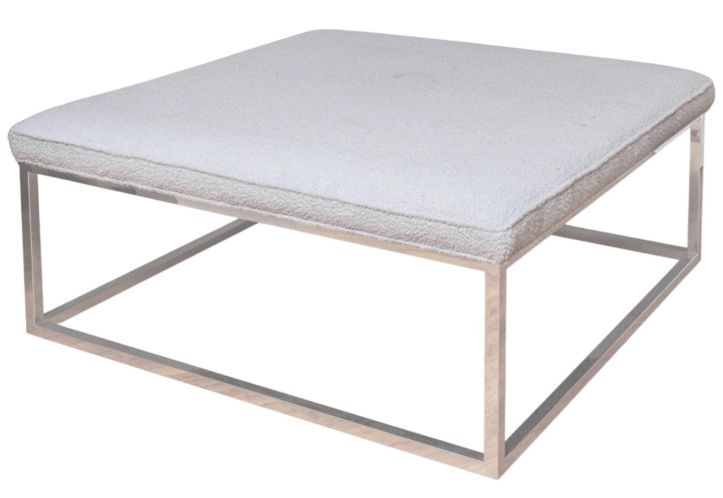 Mitchell Gold + Bob Williams Boucle Chrome Bench (1 of 8)