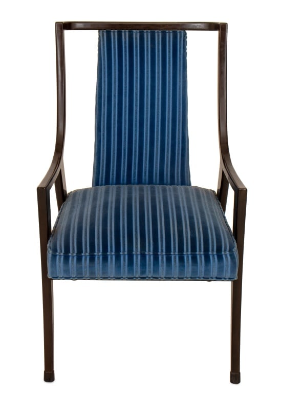 Danish Modern Velvet Covered Armchair (1 of 5)